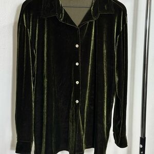 Vintage velvet women shirt Jacklyn Smith size L